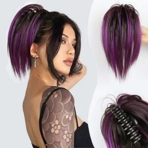 Purple Hair Extension Claw Clip